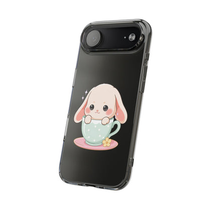 Kawaii Bunny Phone Case, Cute Teacup Rabbit