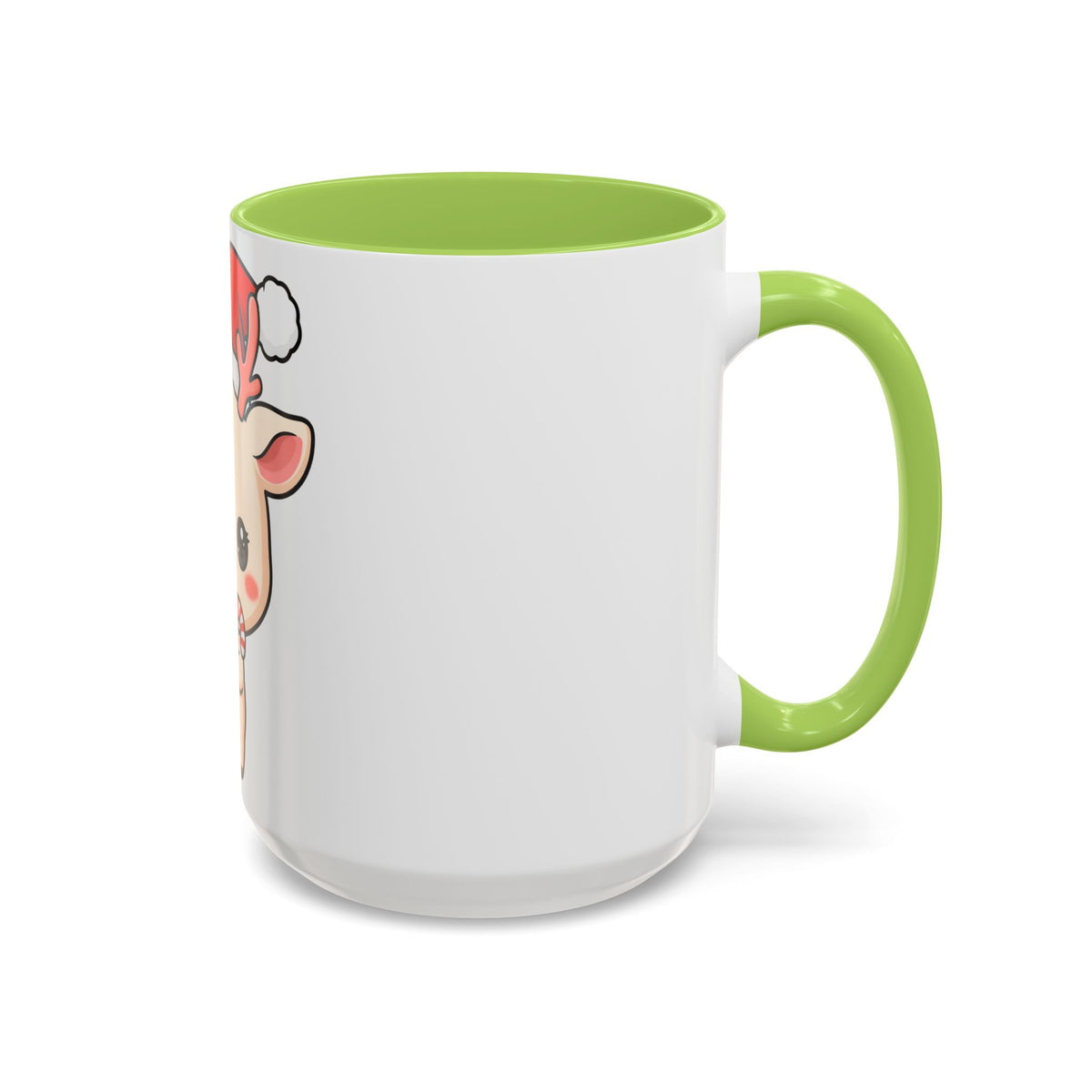 Kawaii Reindeer Christmas Accent Coffee Mug