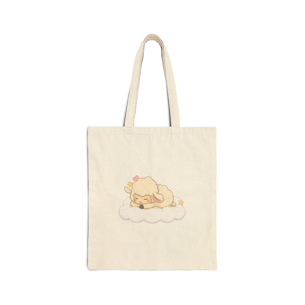 Kawaii Lamb Cotton Canvas Tote Bag, Sweet Gift for Her
