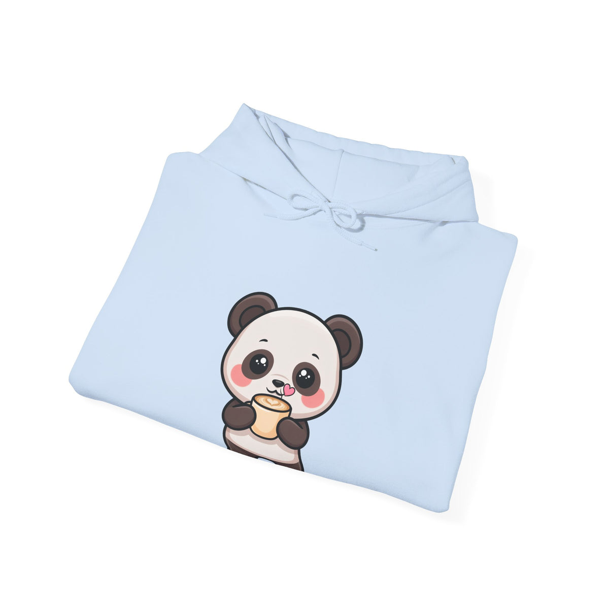 Kawaii Panda Latte Hoodie, Cute Coffee Lover Sweatshirt