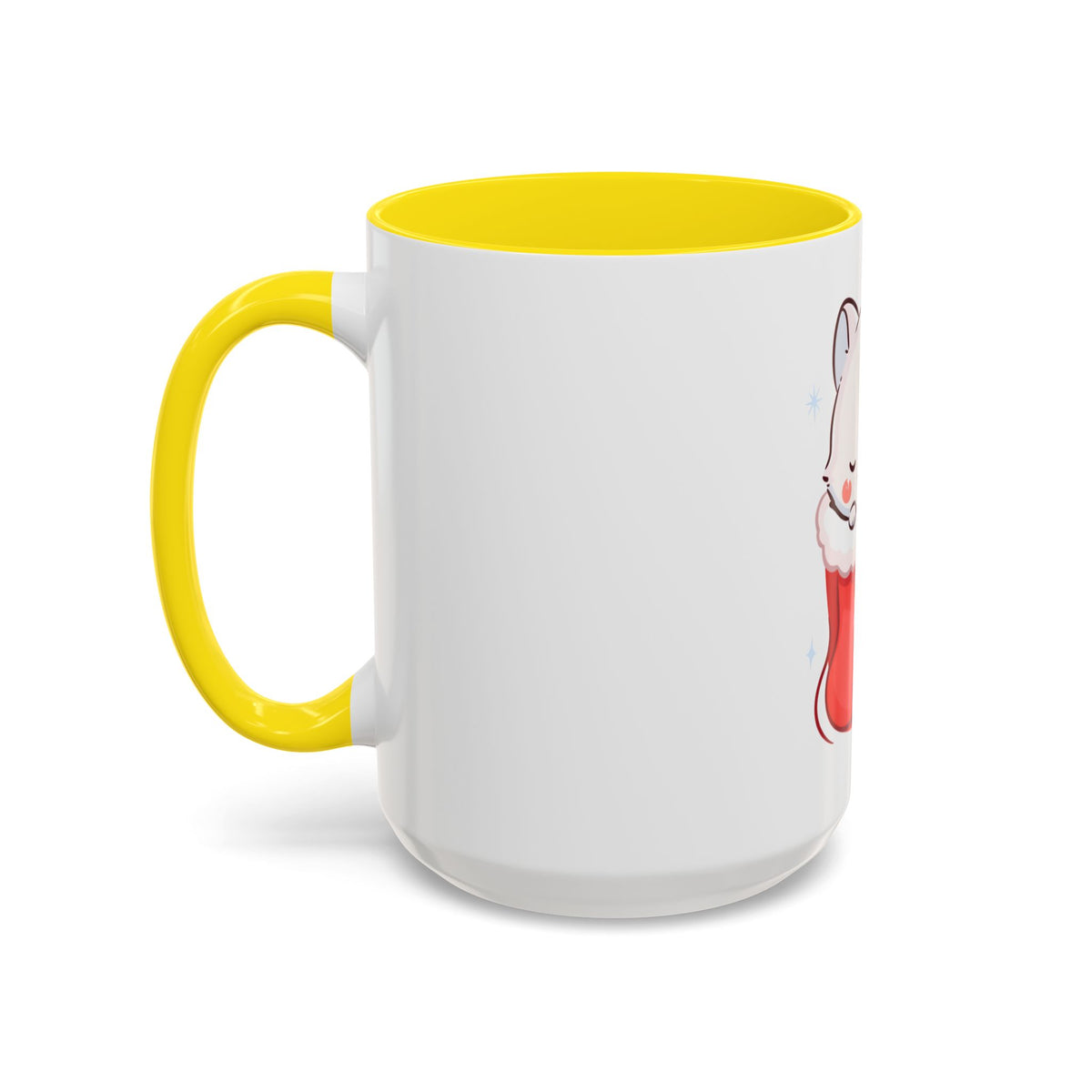Kawaii Christmas Fox Accent Mug for Cozy Holiday Sips