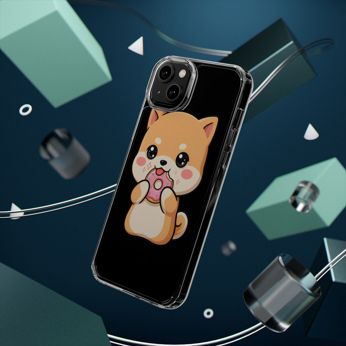 Kawaii Shiba Inu Phone Case with Donut