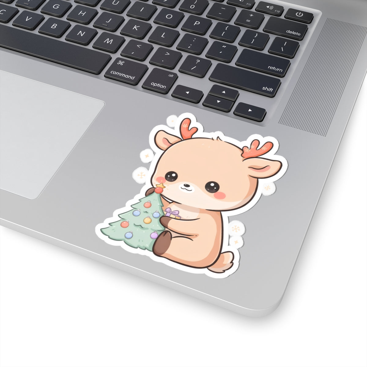 Kawaii Christmas Reindeer Kiss-Cut Sticker