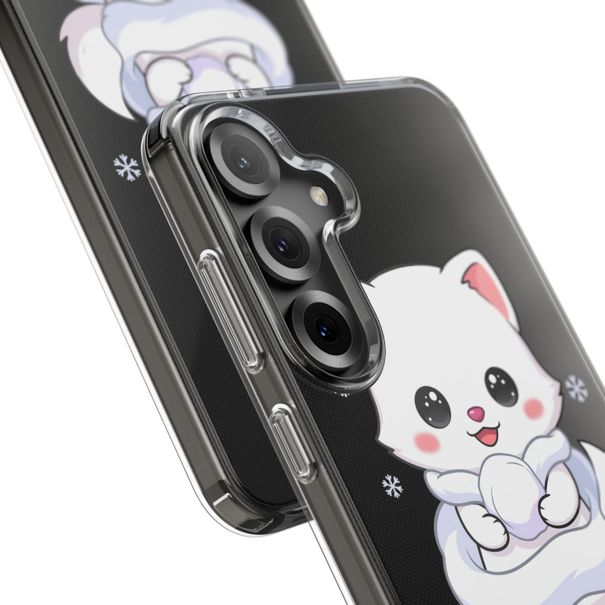 Kawaii Arctic Fox Phone Case, Cute Snow Day Gift
