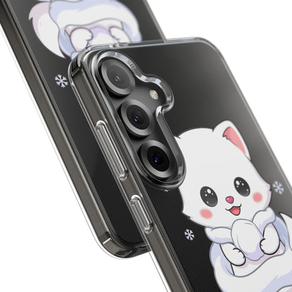 Kawaii Arctic Fox Phone Case, Cute Snow Day Gift