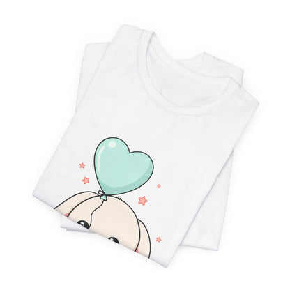 Kawaii Bunny T-Shirt with Balloon – Cute Chibi Rabbit Tee