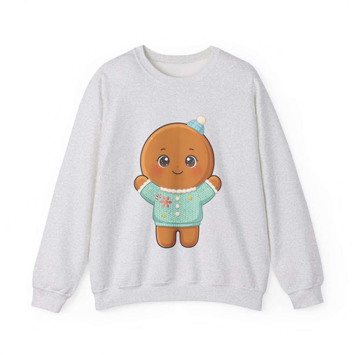 Kawaii Gingerbread Sweatshirt, Cute Christmas Crewneck