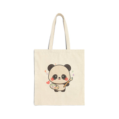 Kawaii Panda Tote Bag for Art Supplies and Creative Days