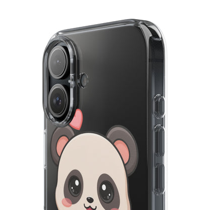 Kawaii Panda Sushi Phone Case, Clear Impact-Resistant Case