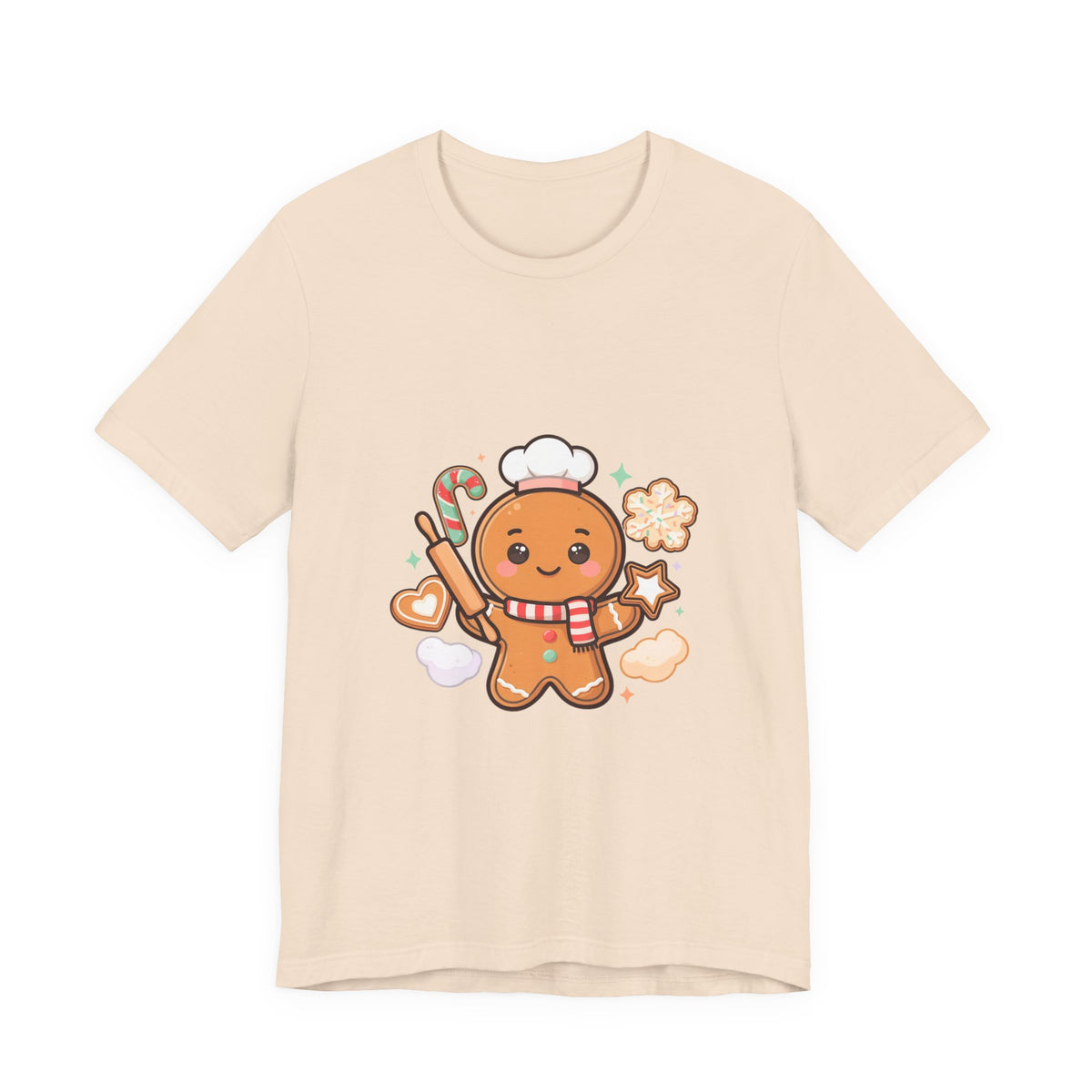 Gingerbread Baker Christmas Tee, Cute Kawaii Holiday Shirt