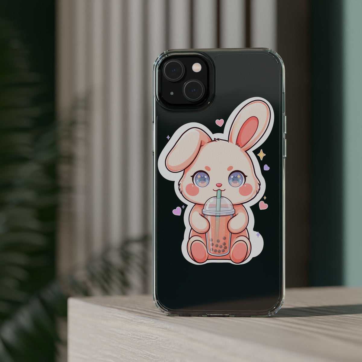 Kawaii Bunny Bubble Tea Phone Case for Boba Lovers