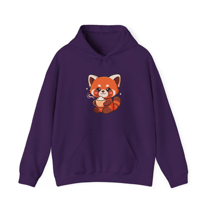 Red Panda Latte Hoodie – Cute Kawaii Coffee Sweatshirt