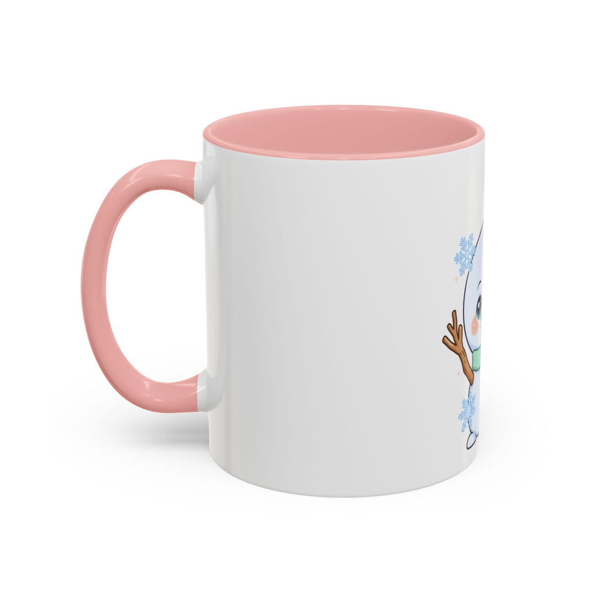 Kawaii Snowman Accent Coffee Mug for Winter Fans