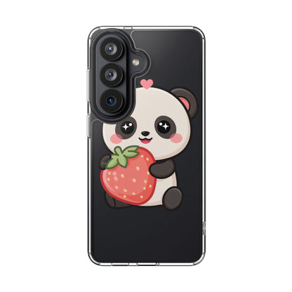 Kawaii Panda Phone Case, Sweet Strawberry Gift