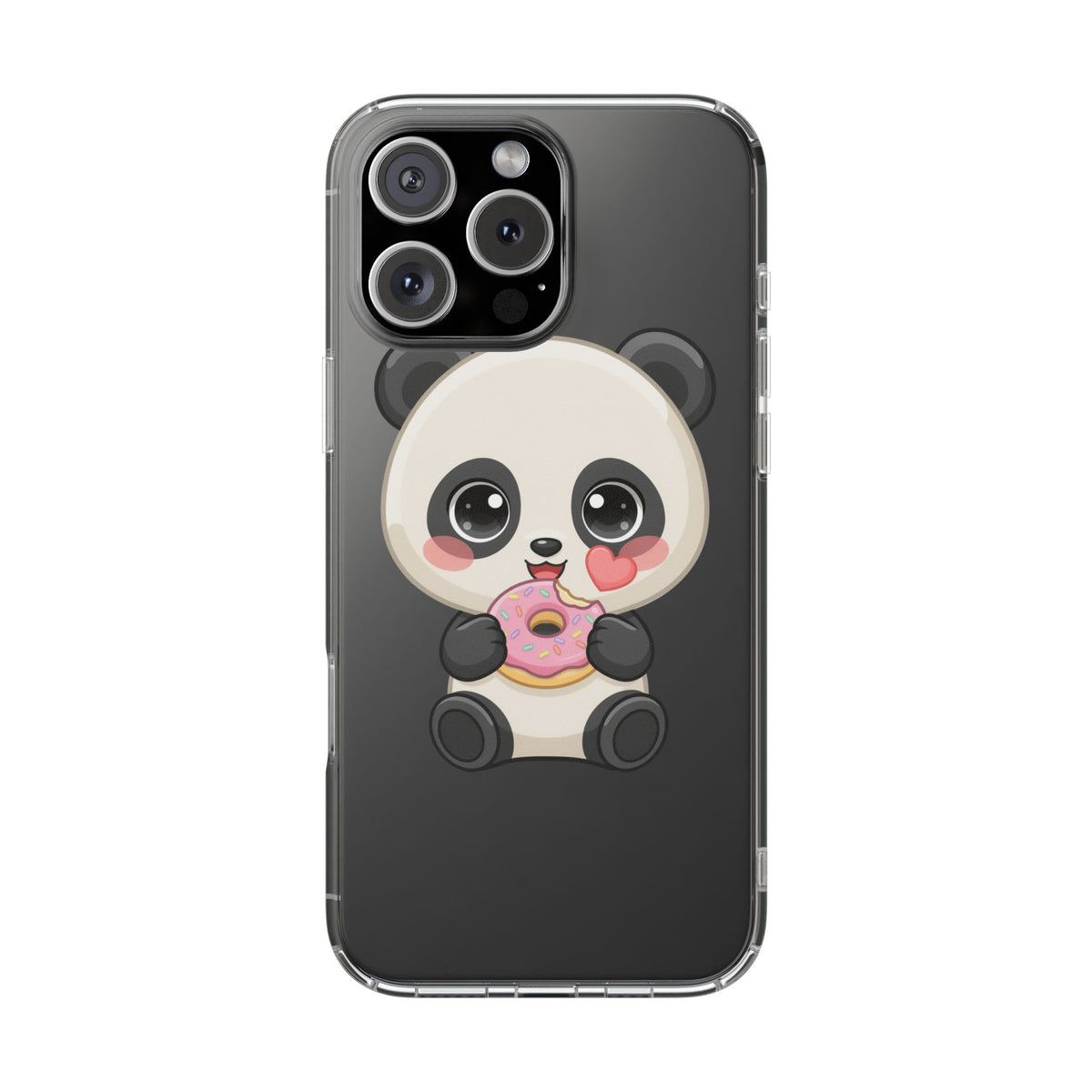 Kawaii Panda Phone Case with Donut