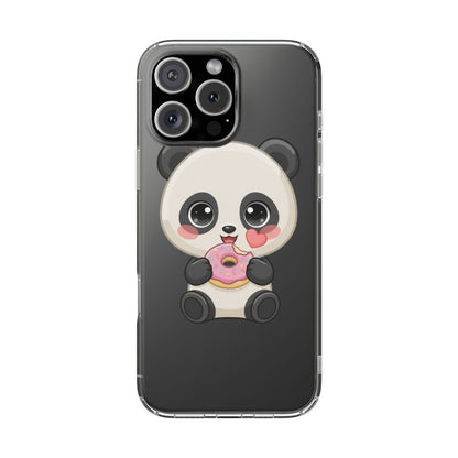 Kawaii Panda Phone Case with Donut