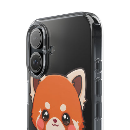 Red Panda Sushi Phone Case, Cute Kawaii Clear Case