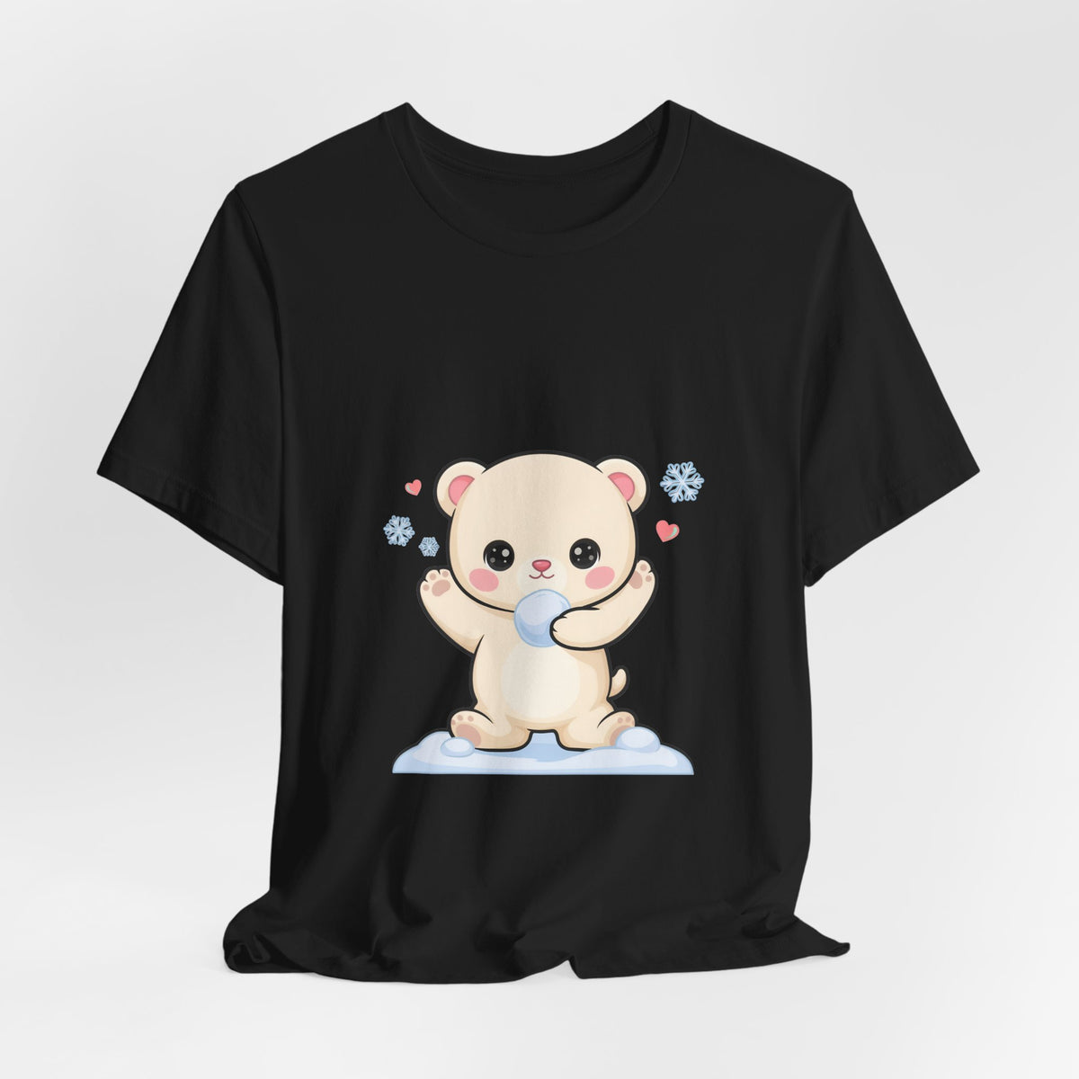 Kawaii Polar Bear Tee, Cute Snow Day Unisex Shirt
