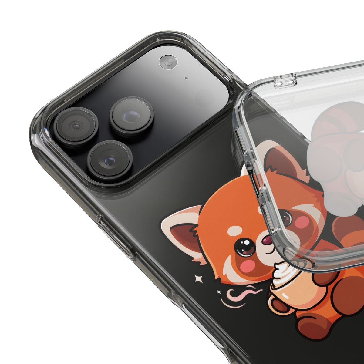 Kawaii Red Panda Phone Case with Latte