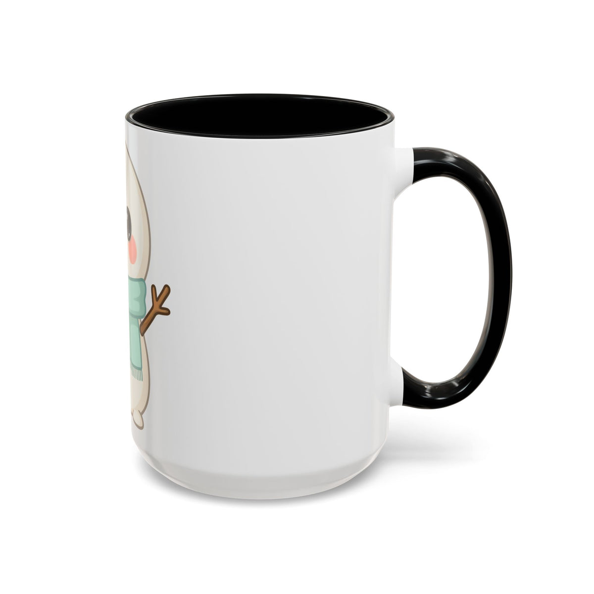 Kawaii Snowman Accent Coffee Mug for Cozy Cocoa Fans