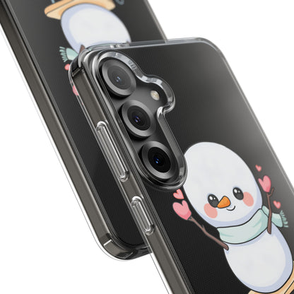 Kawaii Snowman Phone Case, Cute Winter Cheer
