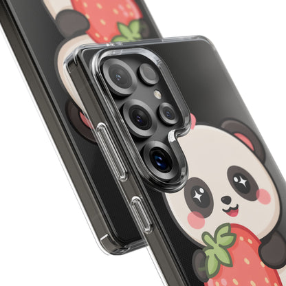 Kawaii Panda Phone Case, Sweet Strawberry Gift