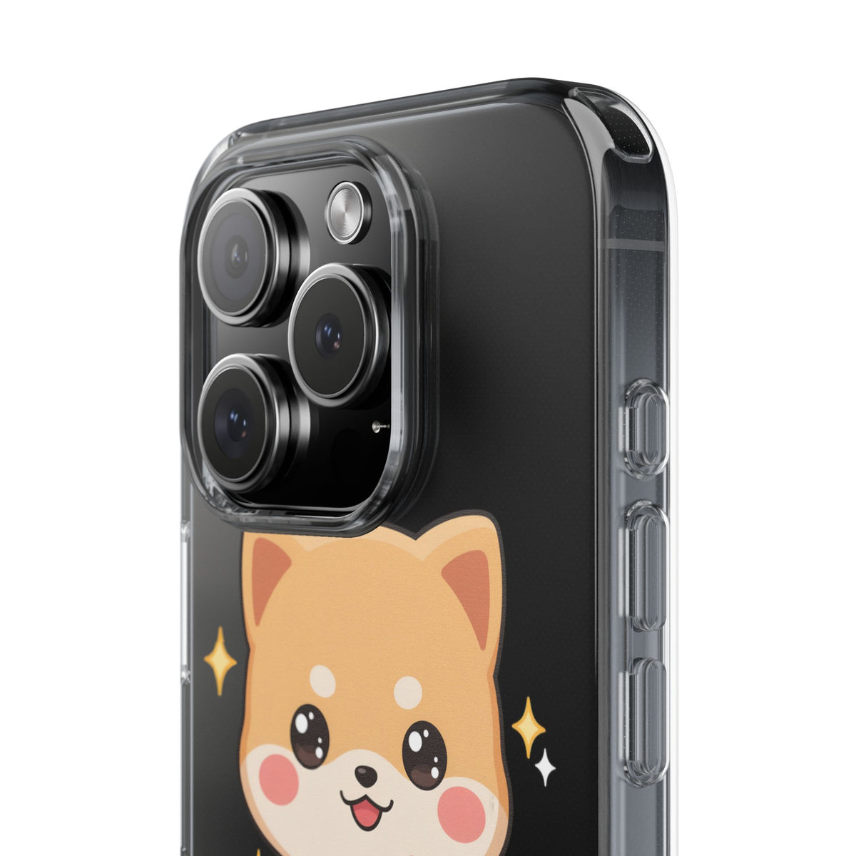 Kawaii Shiba Inu Gamer Phone Case, Clear Impact-Resistant