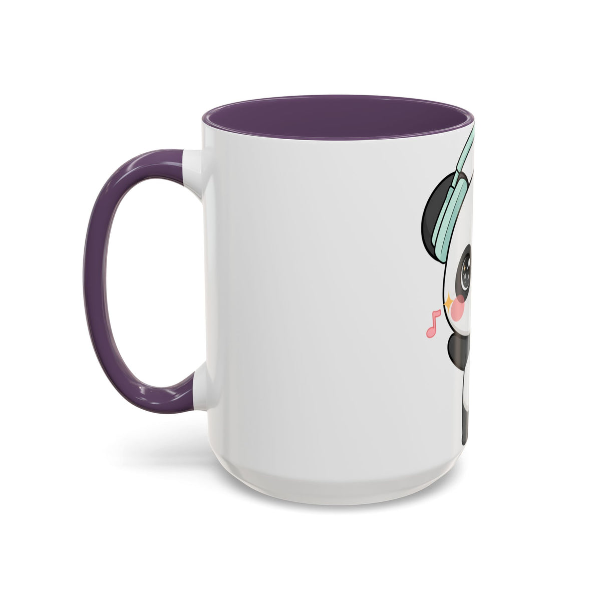Kawaii Panda Music Mug, Colorful Accent Coffee Mug