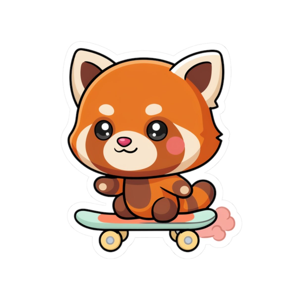 Kawaii Red Panda Skateboard Sticker for Cute Decor