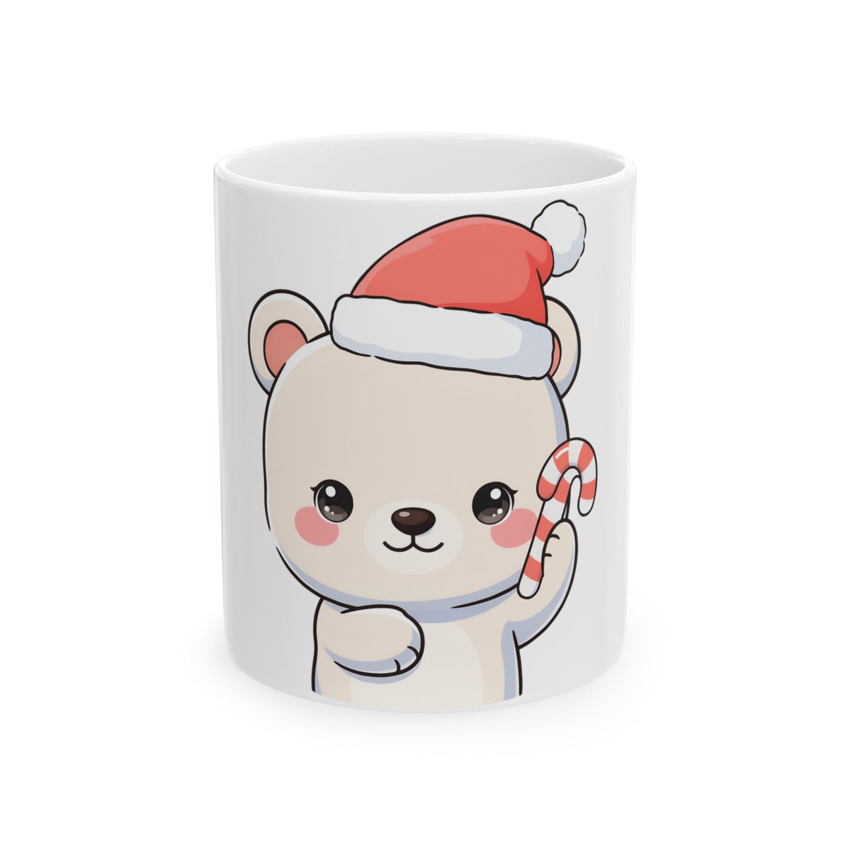 Kawaii Polar Bear Christmas Mug, 11oz or 15oz