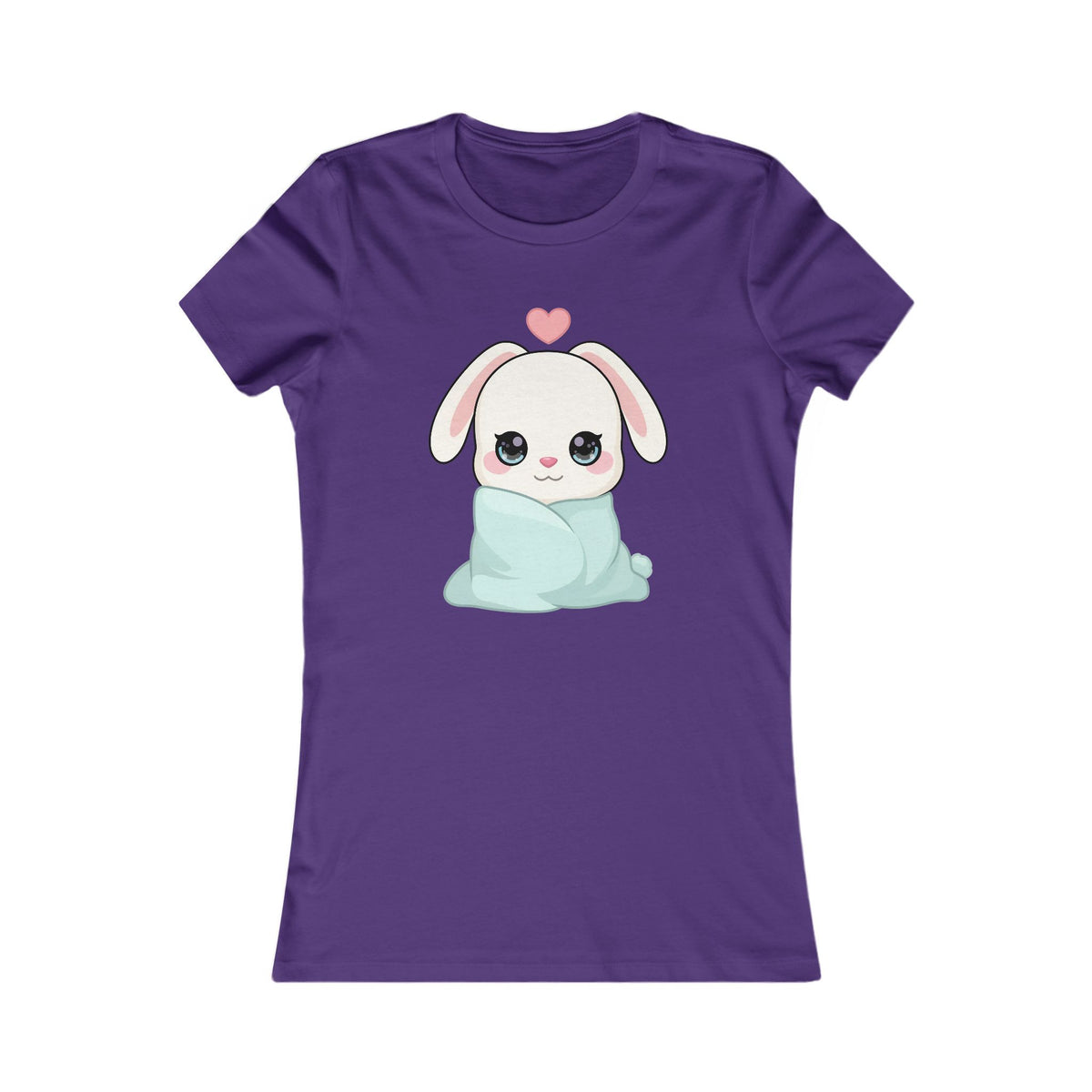 Kawaii Bunny T-Shirt, Cozy Blanket Chibi Rabbit