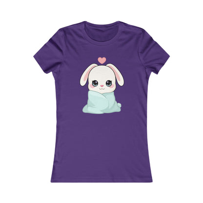 Kawaii Bunny T-Shirt, Cozy Blanket Chibi Rabbit