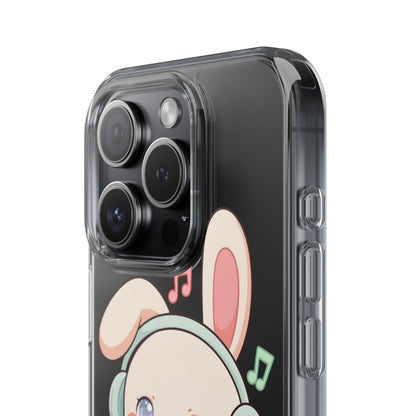 Kawaii Bunny Phone Case, Cute Music Lover Gift