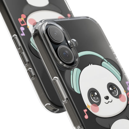 Kawaii Panda Phone Case with Headphones