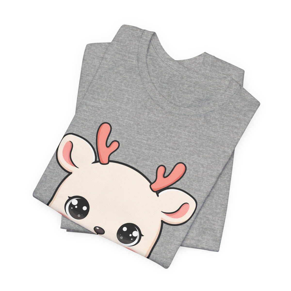 Kawaii Reindeer Christmas T-Shirt for Holiday Cheer