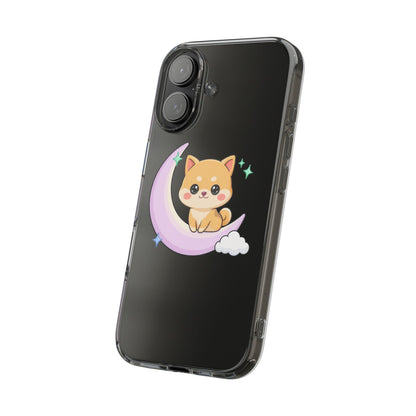 Kawaii Shiba Inu Phone Case – Crescent Moon Cutie