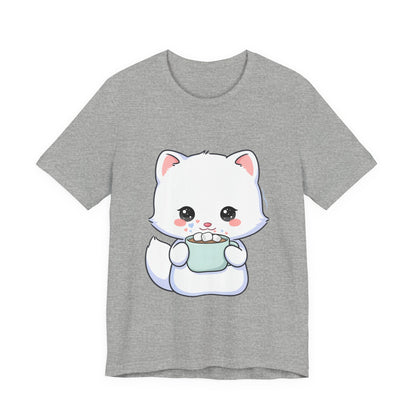 Kawaii Arctic Fox T-Shirt for Cozy Winter Gift Giving