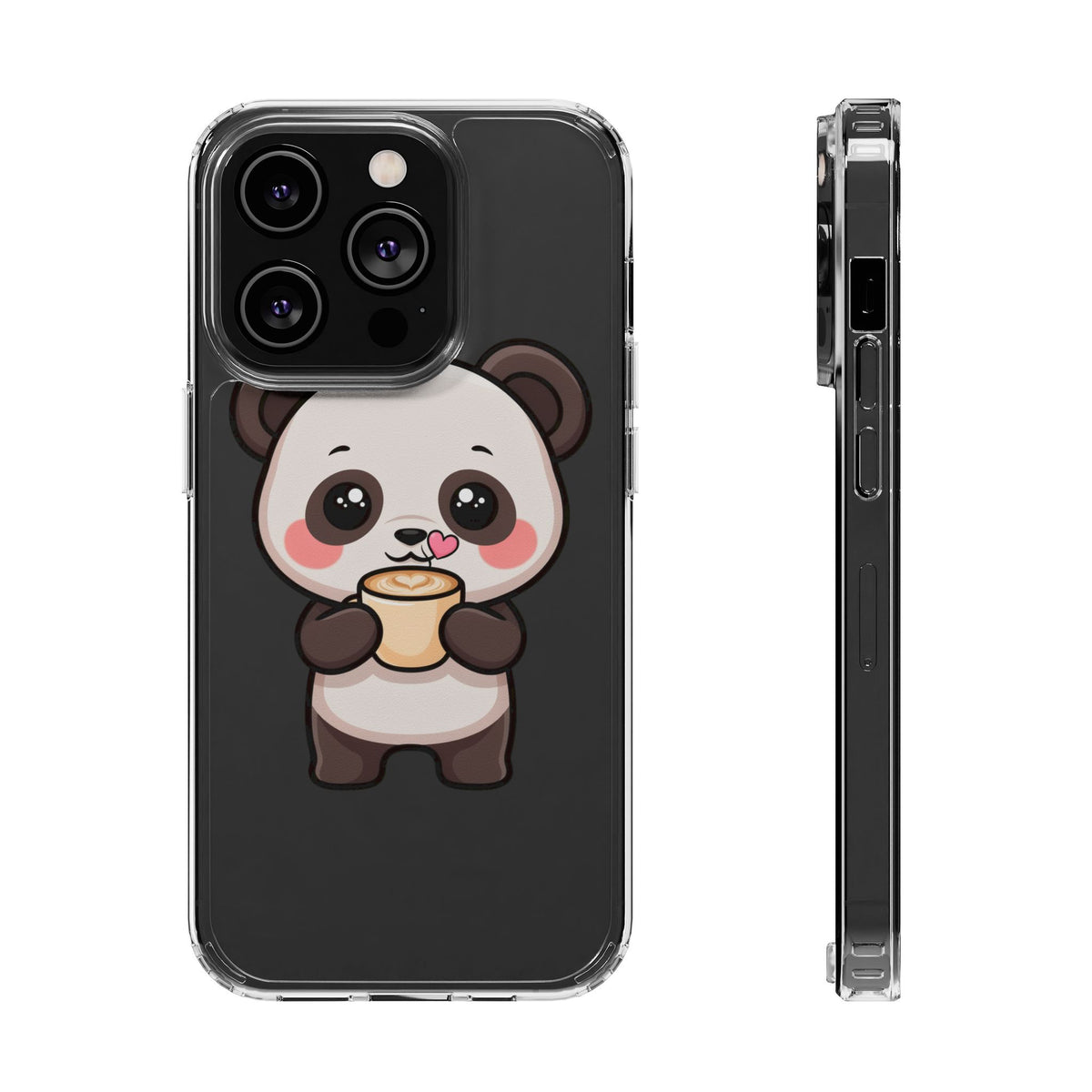 Kawaii Panda Latte Clear Impact-Resistant Case