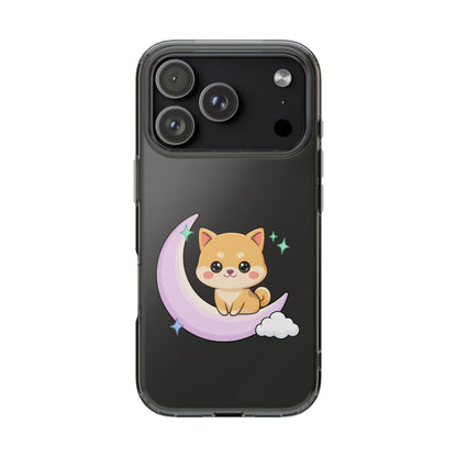 Kawaii Shiba Inu Phone Case – Crescent Moon Cutie
