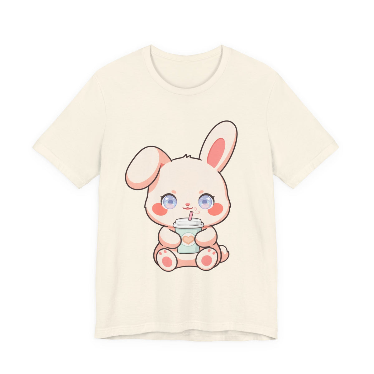 Kawaii Bunny Coffee T-Shirt: Cute Latte Lover Tee