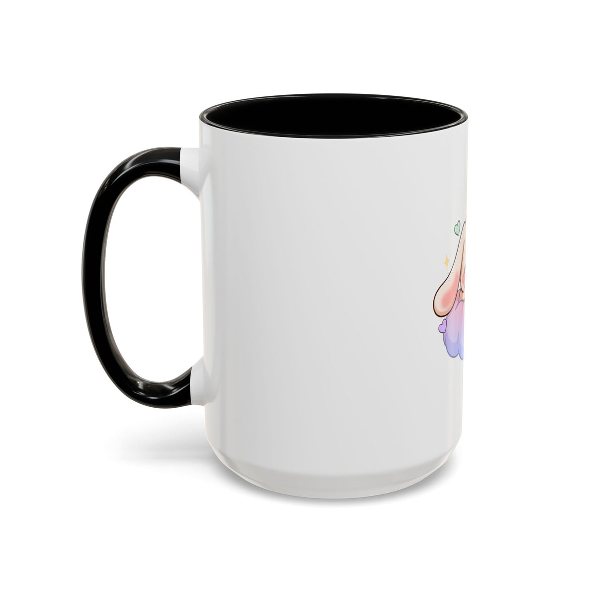 Kawaii Bunny Accent Coffee Mug, Dreamy Cute Animal Gift