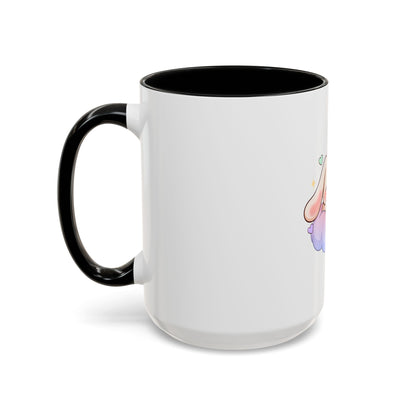 Kawaii Bunny Accent Coffee Mug, Dreamy Cute Animal Gift