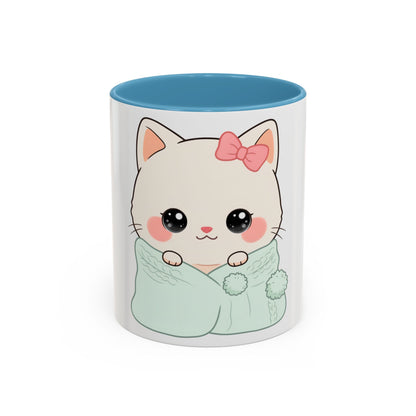 Cozy Cat Accent Mug for Kawaii Cat Lovers