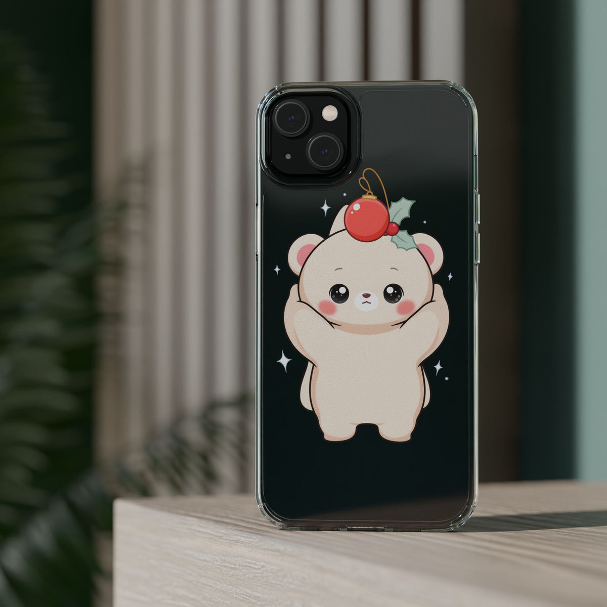 Kawaii Christmas Bear Phone Case for Cozy Holiday Days