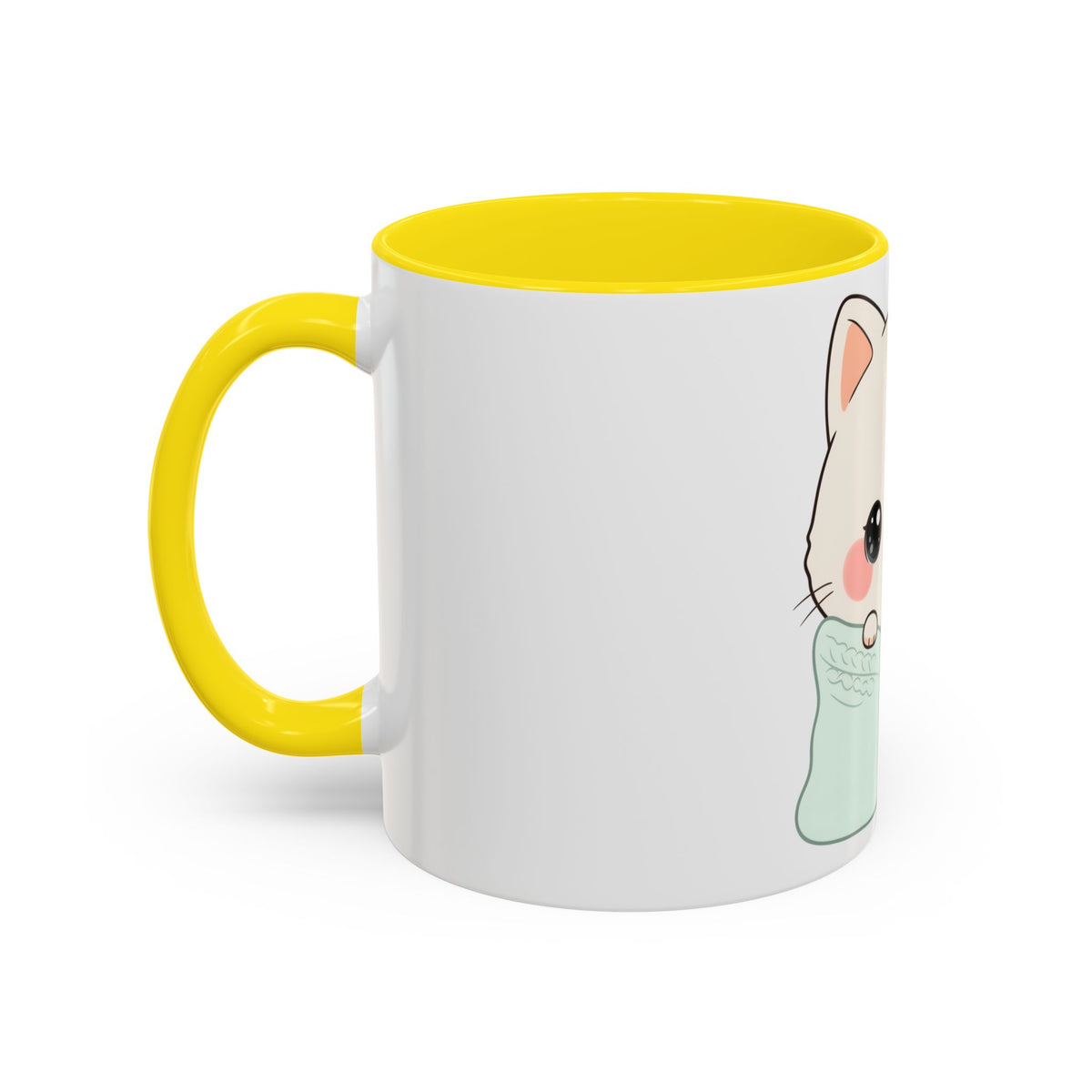 Cozy Cat Accent Mug for Kawaii Cat Lovers