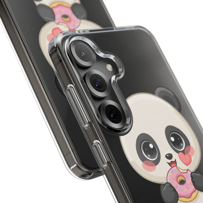 Kawaii Panda Phone Case with Donut