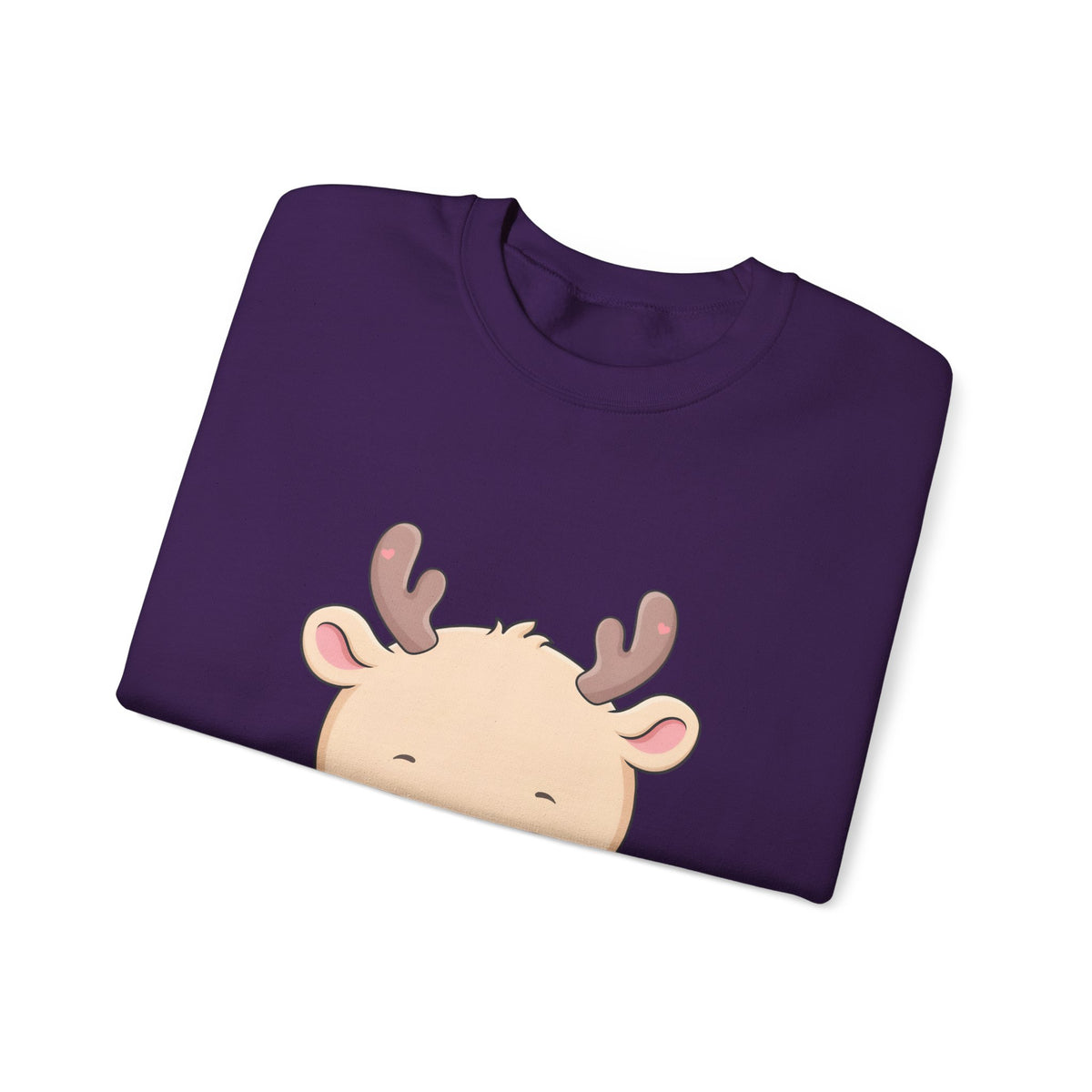 Kawaii Reindeer Sweatshirt, Cute Hot Cocoa Holiday Crewneck