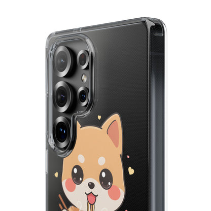Kawaii Shiba Inu Ramen Clear Impact-Resistant Case