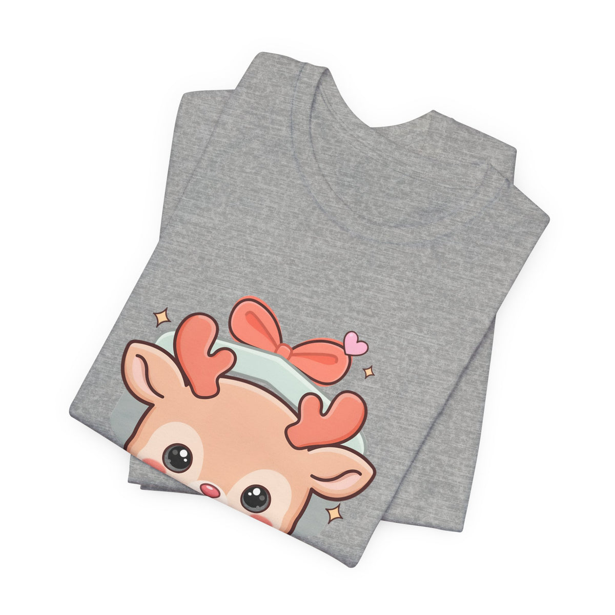 Kawaii Reindeer T-Shirt – Cute Gift Box Christmas Tee
