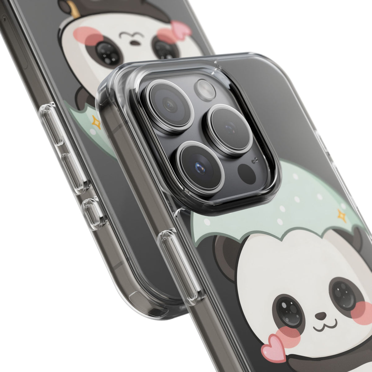Kawaii Panda Clear Impact-Resistant Phone Case